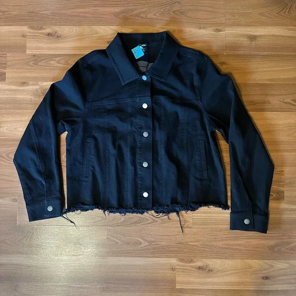 Disney Jack Skellington Black Denim Jacket The Nightmare Before Christmas - Picture 2 of 9